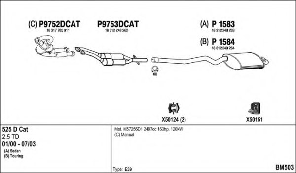 FENNO BM503 Exhaust System